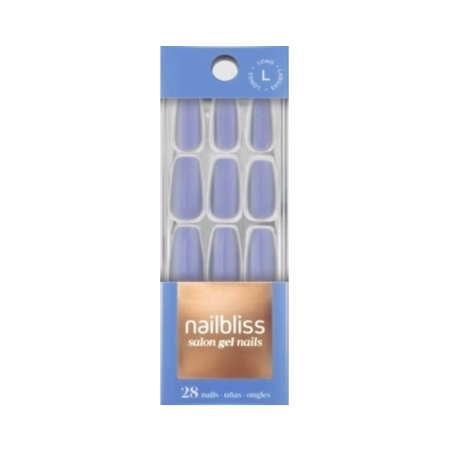 Nailbliss - Ongles en gel de salon - Longs - Blue Jay GNC04 | 28 clous