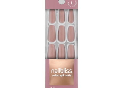 Nailbliss - Salon Gel Nails - Long - Classic Nude GNC06 | 28 Nails