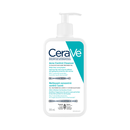 CeraVe - Nettoyant anti-acné 2 % d'acide salicylique | 355 ml