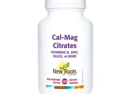 New Roots - Cal-Mag Citrates Vitamin D, Zinc, Silica, and Boron | 100 capsules