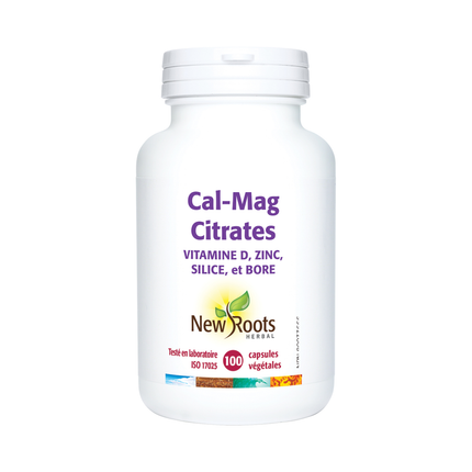 New Roots - Cal-Mag Citrates Vitamin D, Zinc, Silica, and Boron | 100 capsules