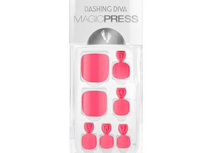 *Dashing Diva - Magic Press - Toe Nails - POT24 Paradise Pink | 24 Nails - 12 Sizes