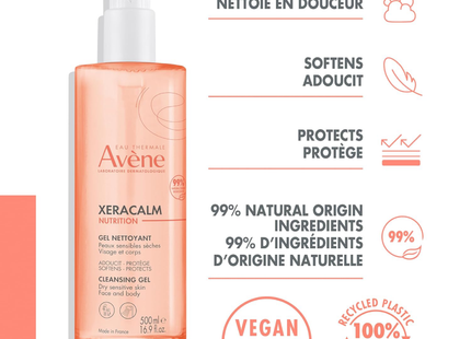 Avène - Gel nettoyant XeraCalm | 500 mL