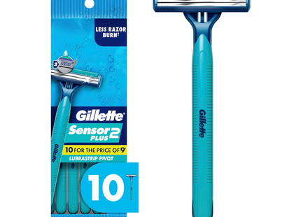 Gillette - Rasoirs jetables Custom Plus Sensitive | 10 rasoirs