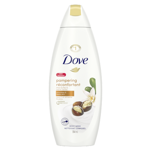 Dove - Beurre de karité apaisant et vanille chaude - Nettoyant pour le corps | 354 ml