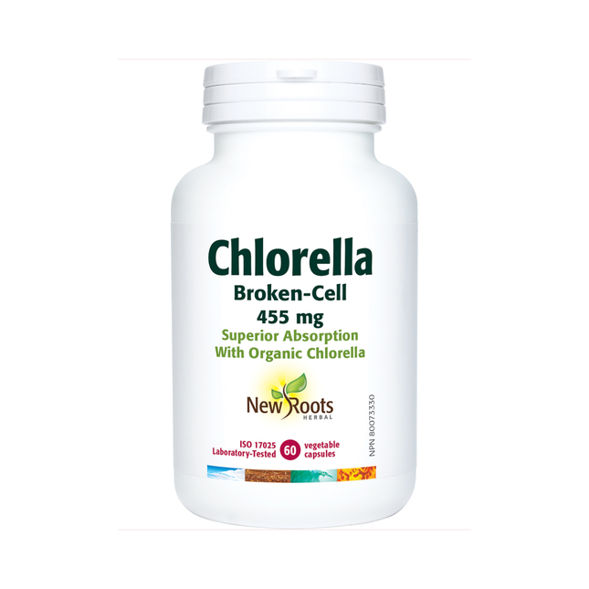 New Roots - Chlorella à cellules brisées 455 mg | 60 gélules