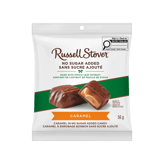 Russell Stover No Sugar Added - Caramel in Milk Chocolate | 56 g