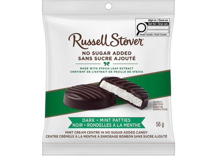 Russell Stover No Sugar Added - Dark Chocolate Mint Patties | 56 g
