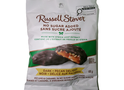 Russell Stover No Sugar Added - Dark Chocolate Pecan Delight | 68 g