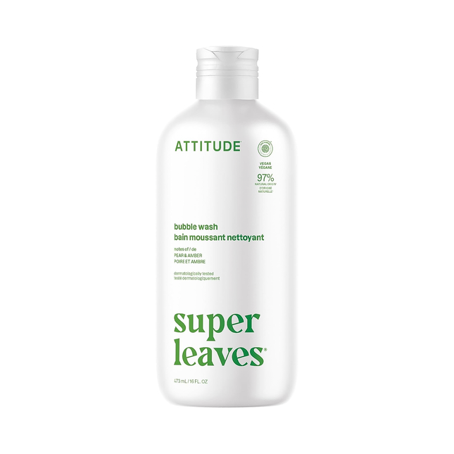 Attitude - Super Leaves Bubble Wash, Pear & Amber | 473 mL