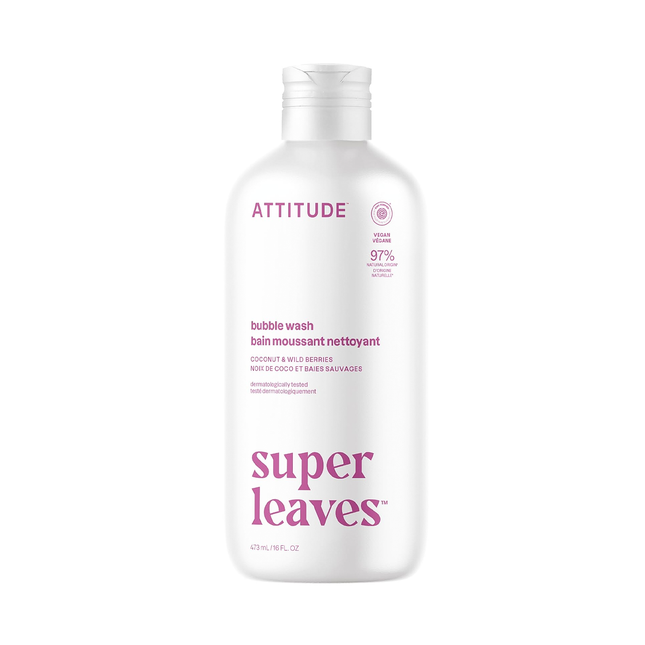 Attitude - Super Leaves Bubble Wash, Coconut & Wild Berries | 473 mL