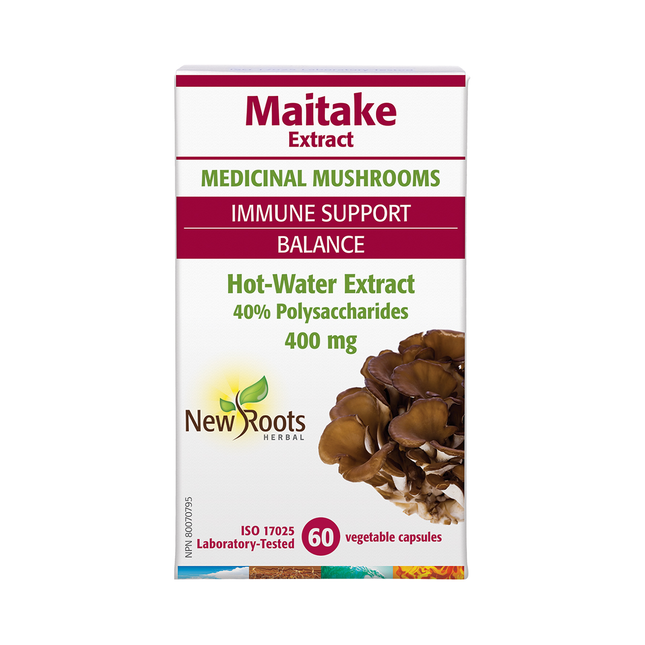 New Roots - Maitake 400 mg Soutien immunitaire | 60 gélules végétales