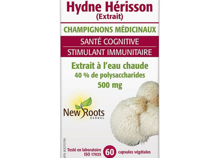 New Roots - Lion's Mane Extract for Cognitive Health & Immune-Boosting | 60 Veg Capsules