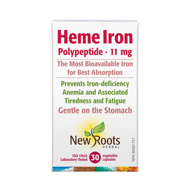 New Roots - Heme Iron Polypeptide 11 mg | 30 capsules