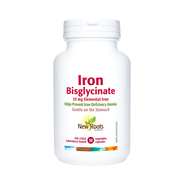 New Roots - Iron Bisglycinate 35 mg Elemental Iron | 30 capsules