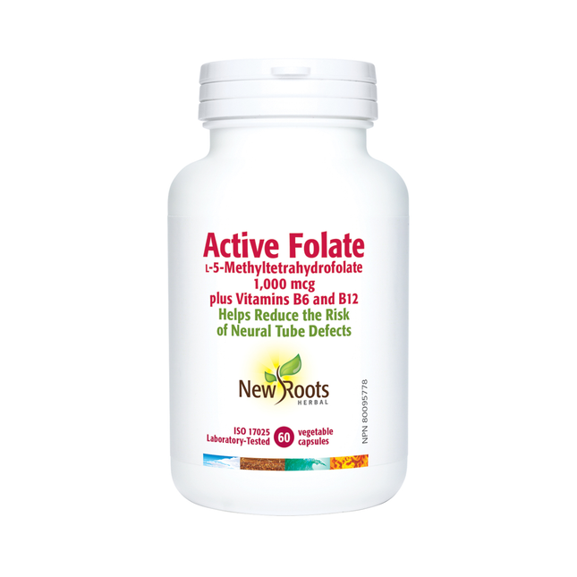 New Roots Herbal - B6 + B12 Folic Acid Supplement | 60 Capsules