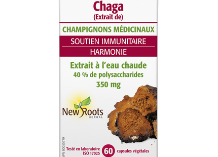 New Roots - Chaga Extract 350 mg Hot Water Extract | 60 capsules