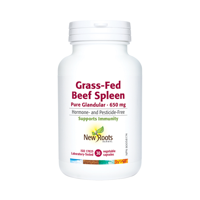 New Roots - Rate de bœuf nourri à l'herbe Pure Glandular 650 mg | 30 capsules