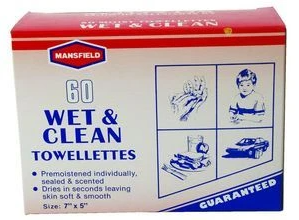 Mansfield Wet & Clean Towelettes | 60  Wipes