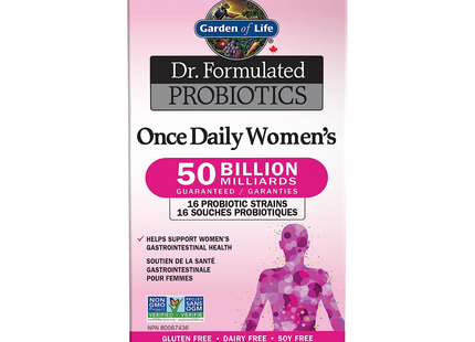 Garden of Life - Dr. Formulated Probiotics Once Daily Women's - 50 Billion CFU | 30 Vegetarian Capsules