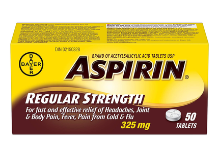 Aspirin - Regular Strength USP 325MG | 50 Tablets