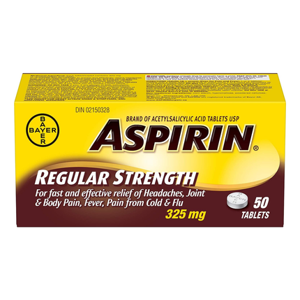Aspirine USP 325 mg (force régulière) | 50 comprimés