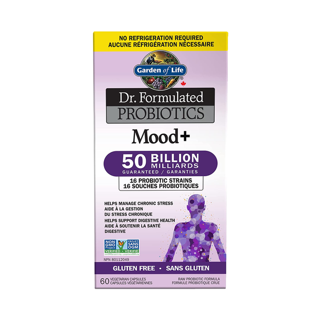 Garden of Life - Dr. Formulated Probiotics Mood+ | 60 Vegetarian Capsules