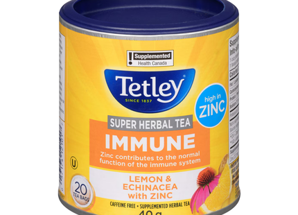 TETLEY IMMUNITÉ CITRON ET ÉCHINACÉE 40G
