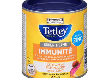 TETLEY IMMUNITÉ CITRON ET ÉCHINACÉE 40G