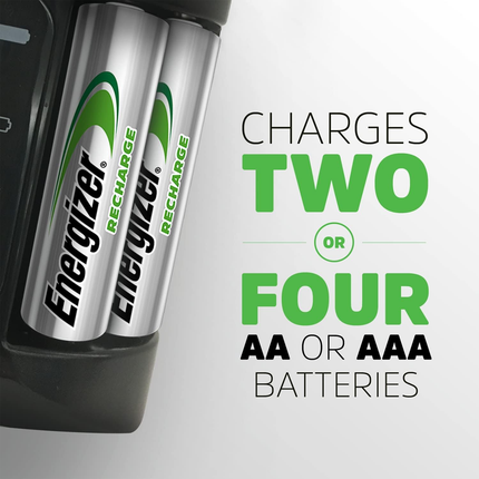 Energizer - Recharge Pro Charger AA/AAA | 1 Charger + 4 Batteries