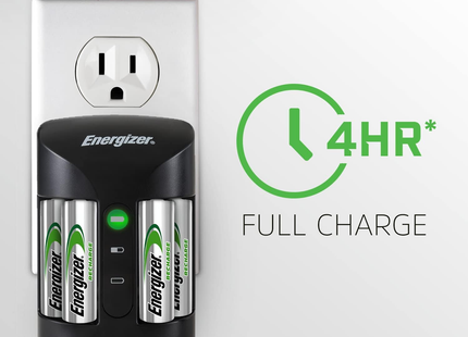 Energizer - Recharge Pro Charger AA/AAA | 1 Charger + 4 Batteries