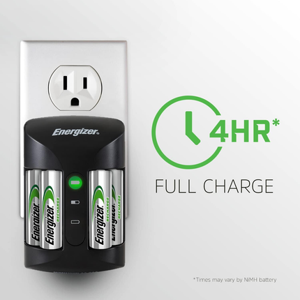 Energizer - Recharge Pro Charger AA/AAA | 1 Charger + 4 Batteries