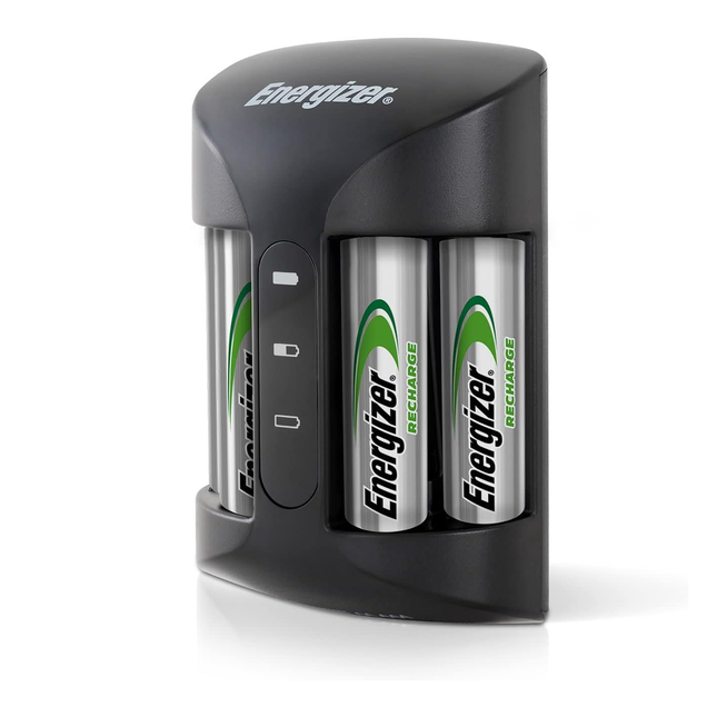 Energizer - Recharge Pro Charger AA/AAA | 1 Charger + 4 Batteries