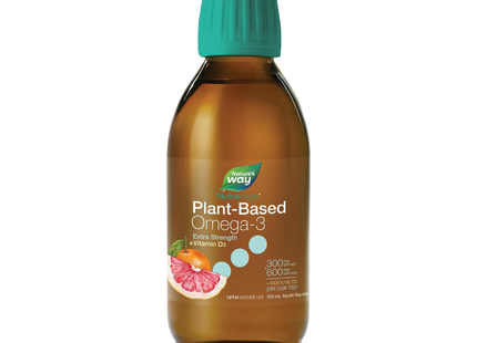 Nature's Way - Plant Based Omega 3 + Vitamin D3 - Grapefruit Tangerine Flavour | 200 mL