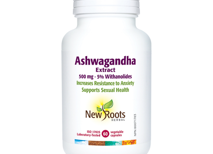 New Roots - Ashwagandha Extract 500 mg 5% Withanolides 2× Strength | 60 capsules