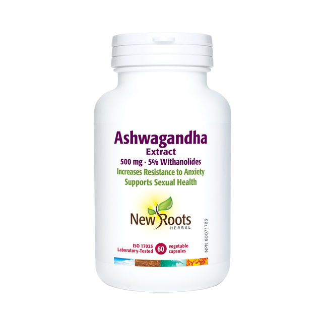 New Roots - Ashwagandha Extract 500 mg 5% Withanolides 2× Strength | 60 capsules