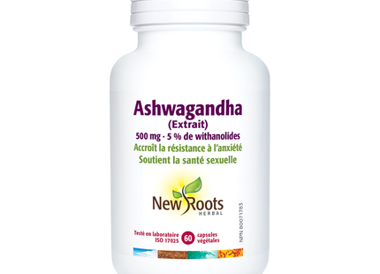 New Roots - Ashwagandha Extract 500 mg 5% Withanolides 2× Strength | 60 capsules