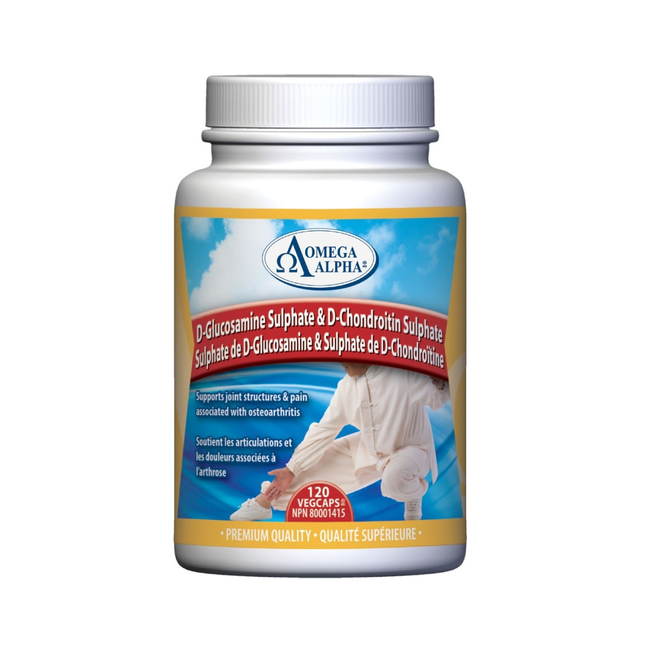 Omega Alpha -  D-Glucosamine Sulphate & Chondroitin | 120 Capsules