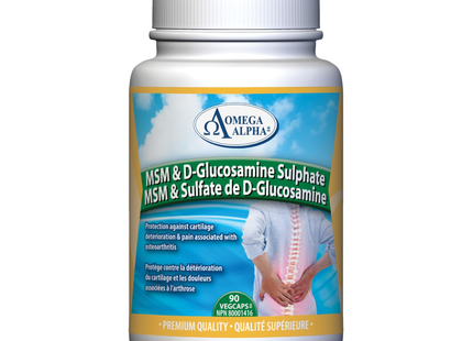 Omega Alpha - MSM & Glucosamine Sulphate | 90 vcap