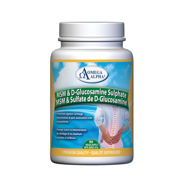 Omega Alpha - MSM & Glucosamine Sulphate | 90 vcap