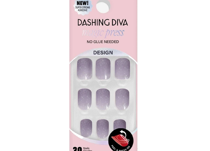 Dashing Diva - Magic Press Short Nails PO355, Plum Magnet | 30 Nails