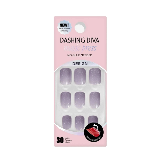 Dashing Diva - Magic Press Short Nails PO355, Plum Magnet | 30 Nails