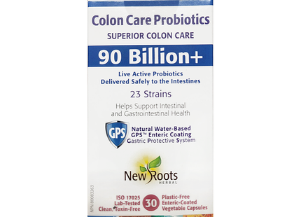 New Roots - Colon Care Probiotics Superior 90 Billion Live Action Probiotics | 30 Vegetable Capsules*