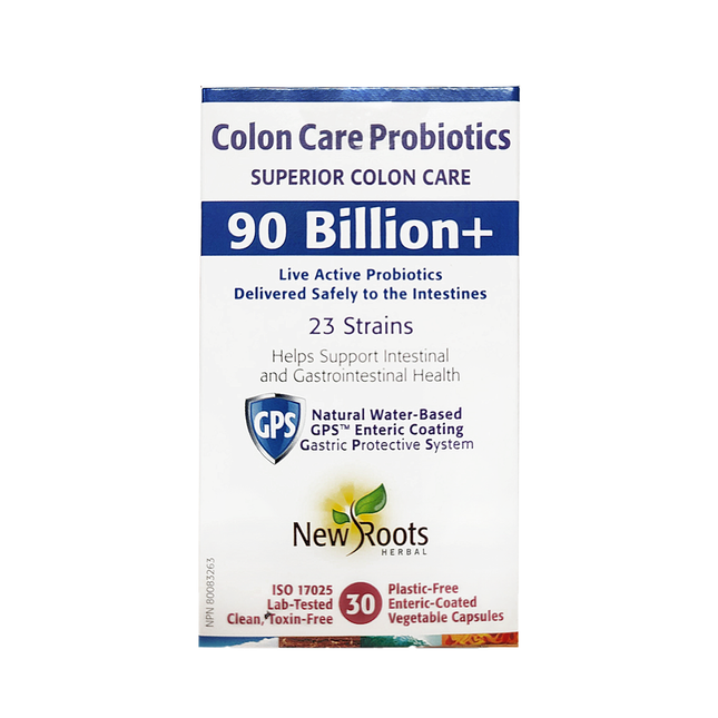 New Roots - Colon Care Probiotics Superior 90 Billion Live Action Probiotics | 30 Vegetable Capsules*