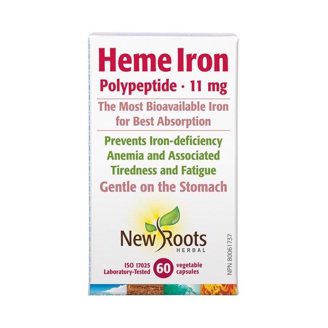New Roots - Heme Iron Polypeptide 11 mg | 60 capsules