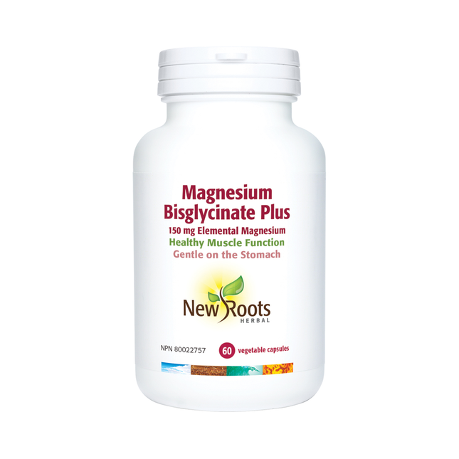 New Roots - Bisglycinate de magnésium plus magnésium élémentaire 150 mg | 60 gélules