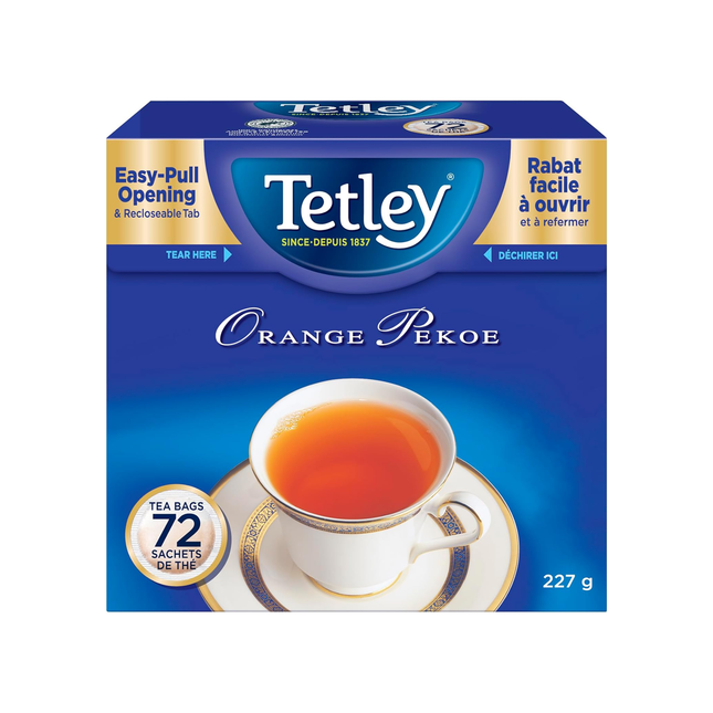 Tetley - Orange Pekoé | 72 sachets de thé