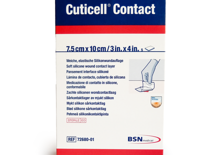 Cuticell Contact - Soft Silicone Wound Contact Layer | 7.5cm x 10cm