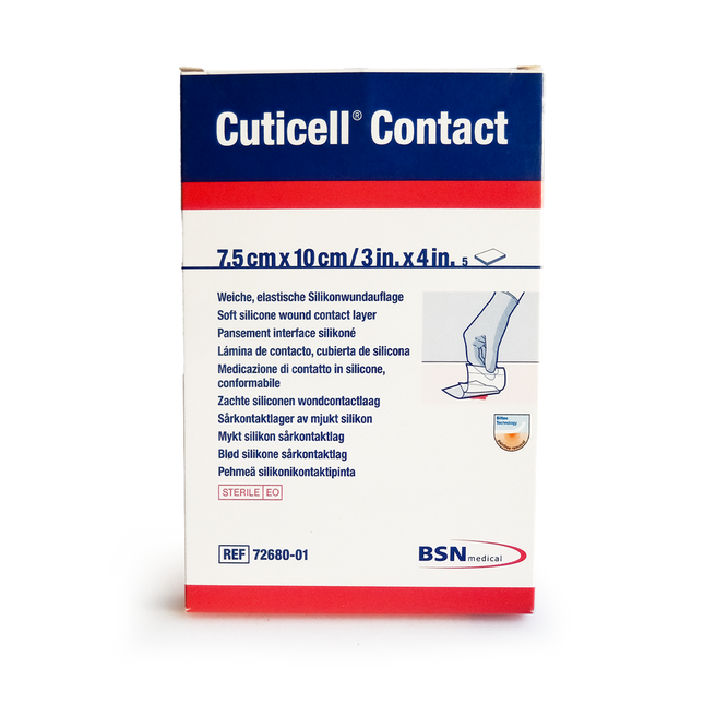 BSN Medical - Cuticell Contact - Couche de contact en silicone souple avec la plaie - 7,5 cm x 10 cm | 5 points