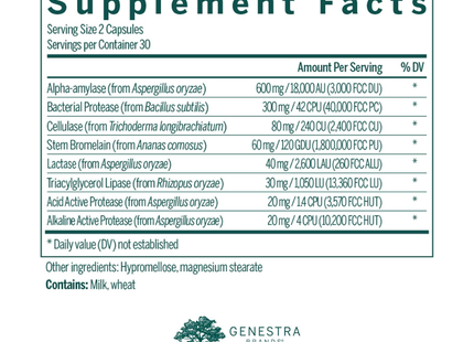 Genestra - V- Enzymes | 60 Capsules 